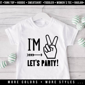 Two Birthday Shirt | Im Two Lets Party | Second Birthday 2nd Birthday | 2nd Birthday Boy | Toddler Boy Second Birthday Shirt | Two Shirt Boy