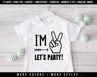 Two Birthday Shirt | Im Two Lets Party | Second Birthday 2nd Birthday | 2nd Birthday Boy | Toddler Boy Second Birthday Shirt | Two Shirt Boy