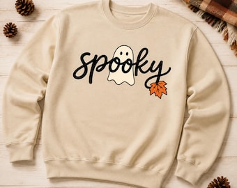 Spooky Ghost Shirt, Cute Halloween Tee, Fall Ghost Sweatshirt, Halloween Hoodie, Ghost Lover Gift,  Funny Halloween Shirt, Ghost shirt