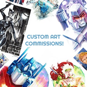 Custom Hand-drawn Comic Art Commissions (Any characters, Mecha, OC, Sketch Cards)