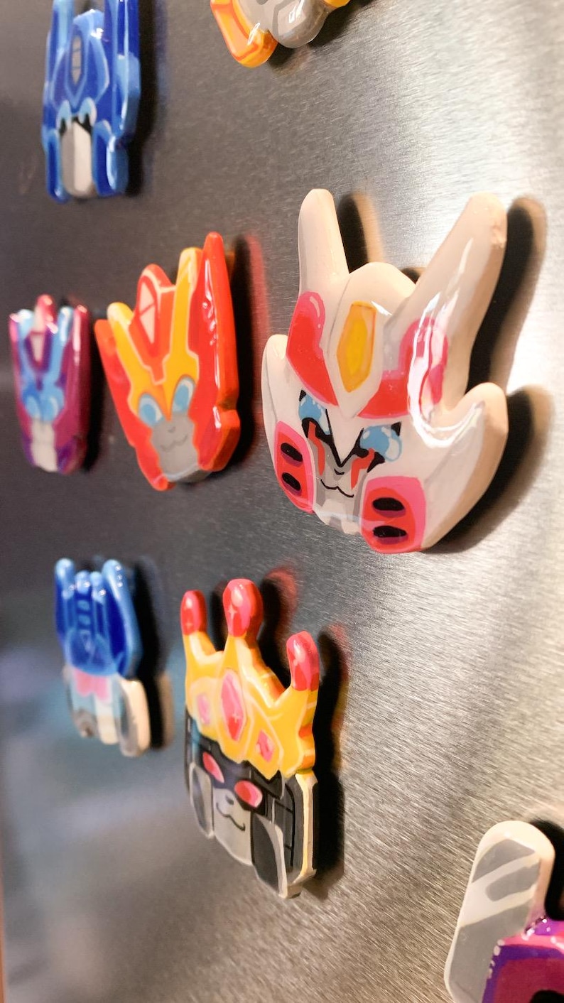 Transformers Chibi G1 / MTMTE Polymer Clay Hand-painted Glossy Fridge ...