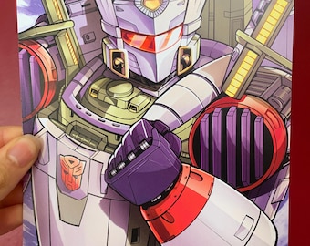 Transformers Cybertron Galaxy Force Jetfire Poster Art Print A5