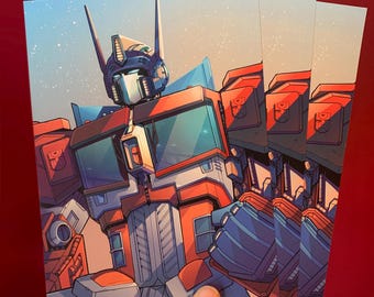 Transformers Comic G1 Optimus Prime Poster Art Print