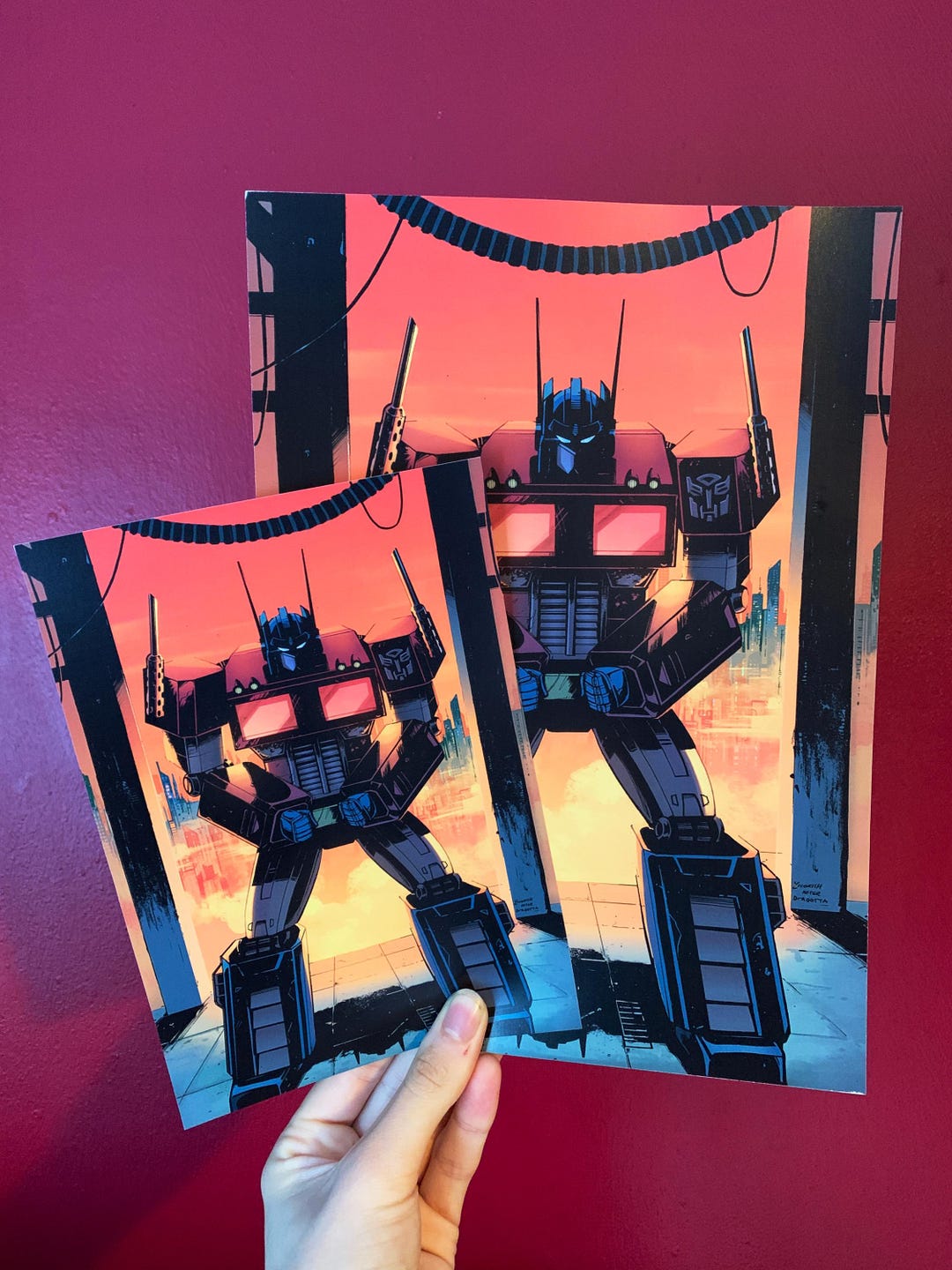 Transformers Optimus Prime Absolute Batman A5 A4 A3 Poster Art Print ...
