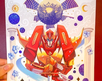ロディマス A5 A4 ゴールドフォイルアートプリント IDW トランスフォーマー MTMTE モア・ザン・ミーツ・ザ・アイ