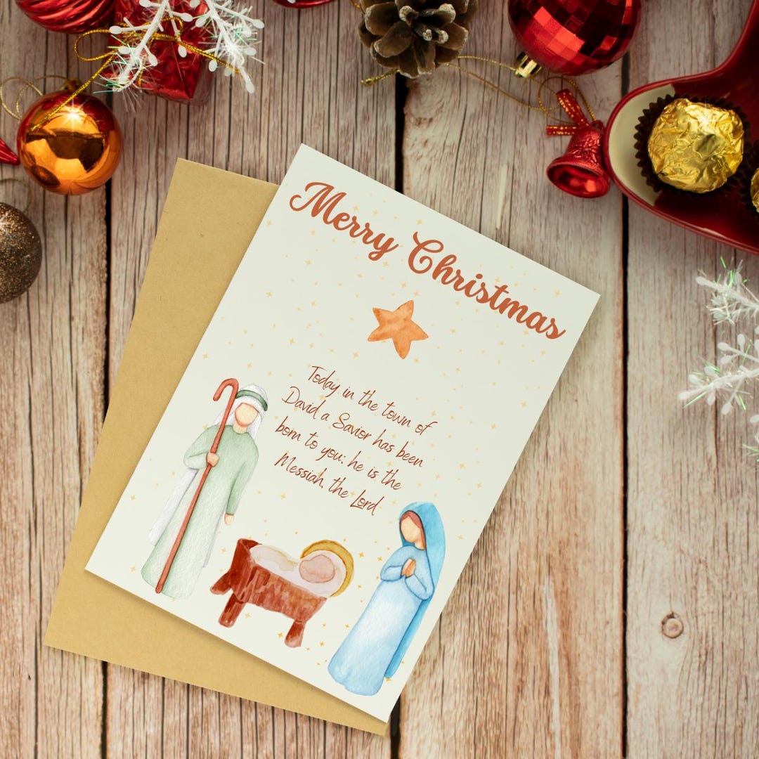 5x7 Printable Christmas Card, Digital Christmas Card, Printable Card ...
