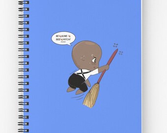Chibi Conjure Art - "Be gone!" (Comic style) Spiral Notebook