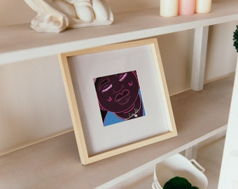 Stylish "Houston Hoodoo" | Pink Wall Decor | Black Femme Art Print - 12x12 and 5x5 Texas Wall Art