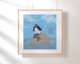 Faith Art Print "Trusting Its Stance" - 12x12 - God, Religion, Spirituality Art Poster, Black Art | Grief | Honesty Wall Art