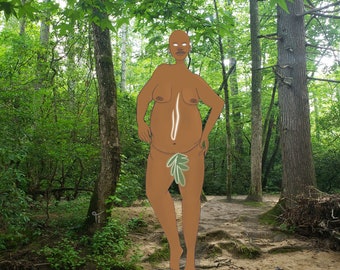 Sanctified - 4x6 Wall Print / Art Print - Black Intersex Human Spirit - Nature