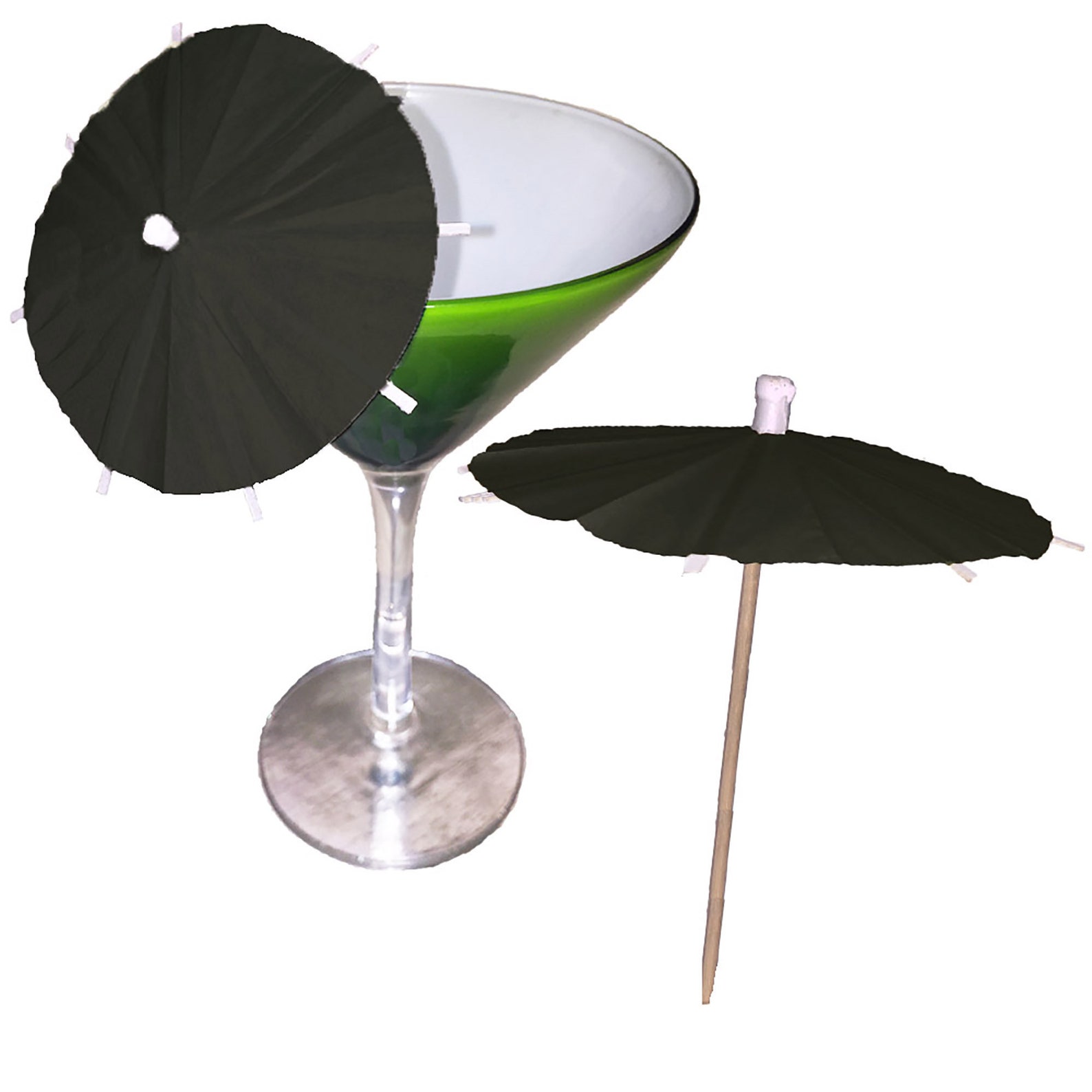 25 X Black Cocktail Umbrellas Drink Umbrella Handmade New Etsy