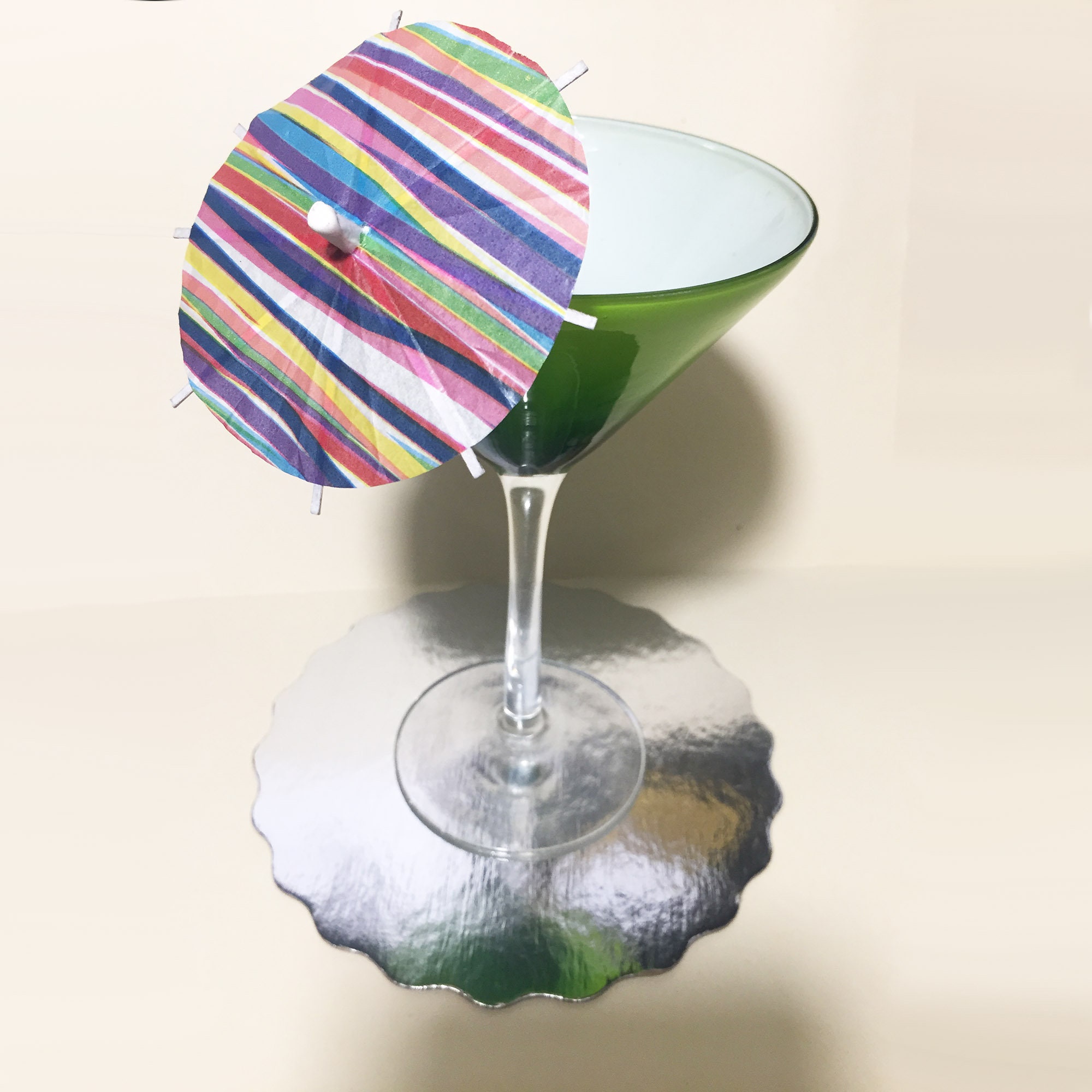 8 X Party Stripe Cocktail Umbrellas NEW Party Striped Drink Umbrellas ...