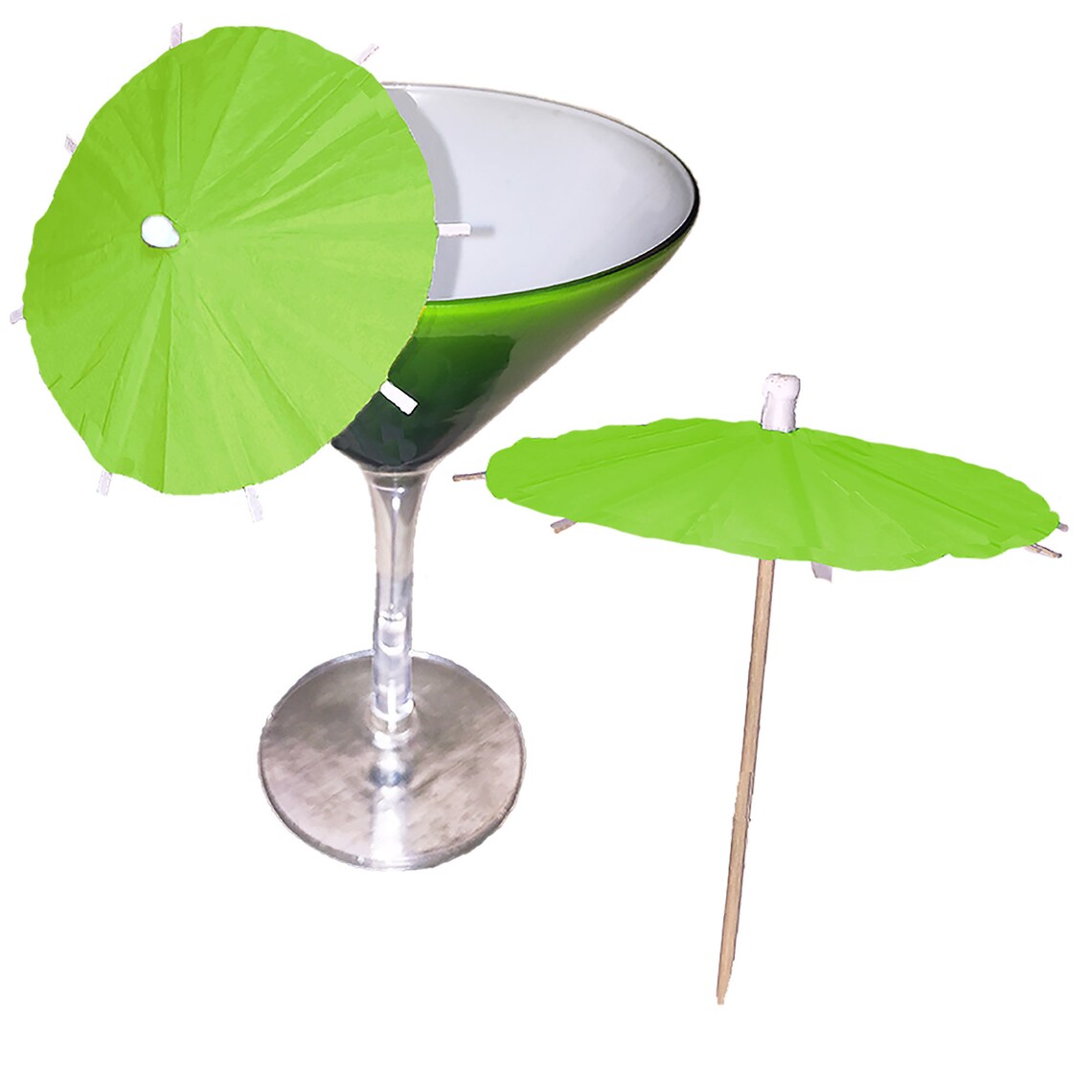 8 X Lime Green Cocktail Umbrellas NEW Lime Green Drink | Etsy