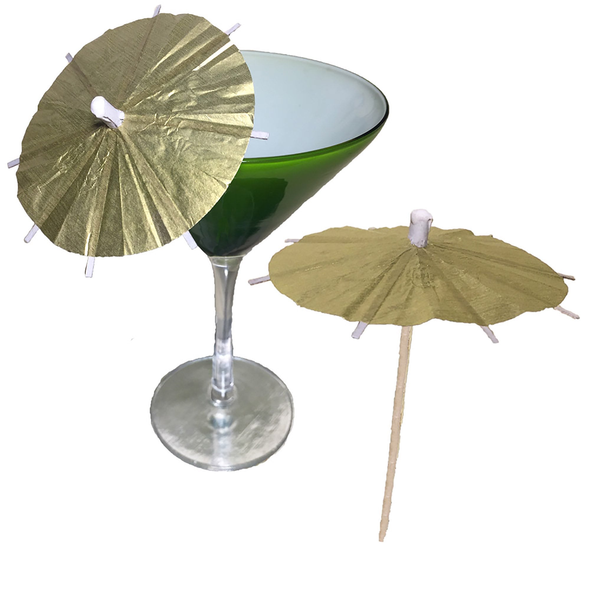 8 X Gold Satin Cocktail Umbrellas NEW Gold Satin Drink Umbrellas Etsy