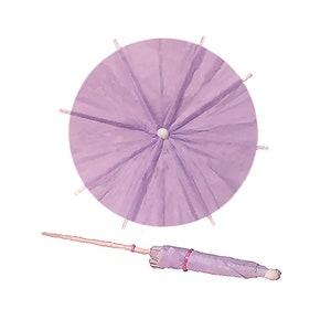 8 x Lavender Purple Cocktail Umbrellas - NEW Lavender Purple Drink Umbrellas