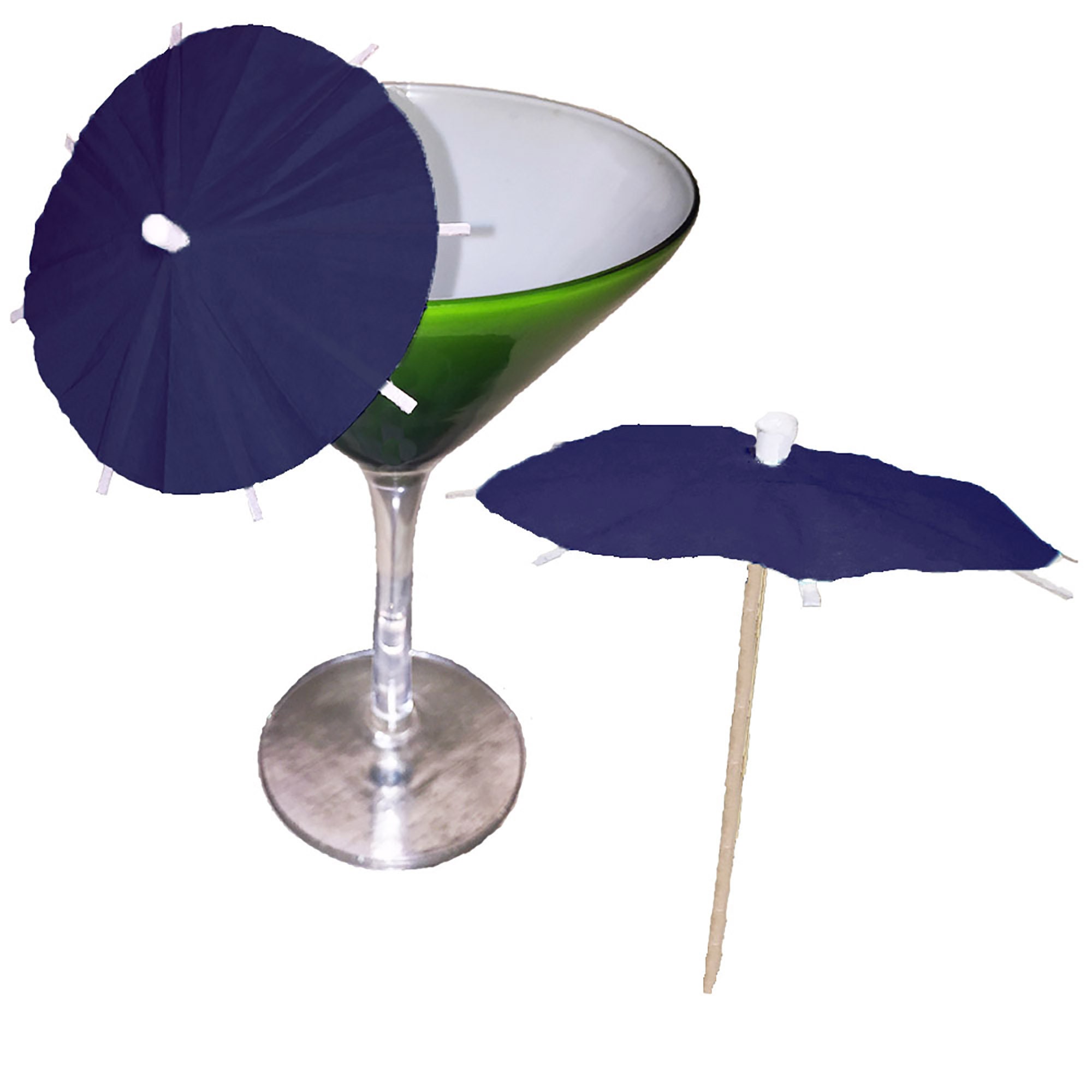 100 X Dark Blue Cocktail Umbrellas NEW Navy Blue Drink Etsy