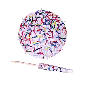 25 x Confetti Party Cocktail Umbrellas - NEW Confetti Party Drink Umbrellas