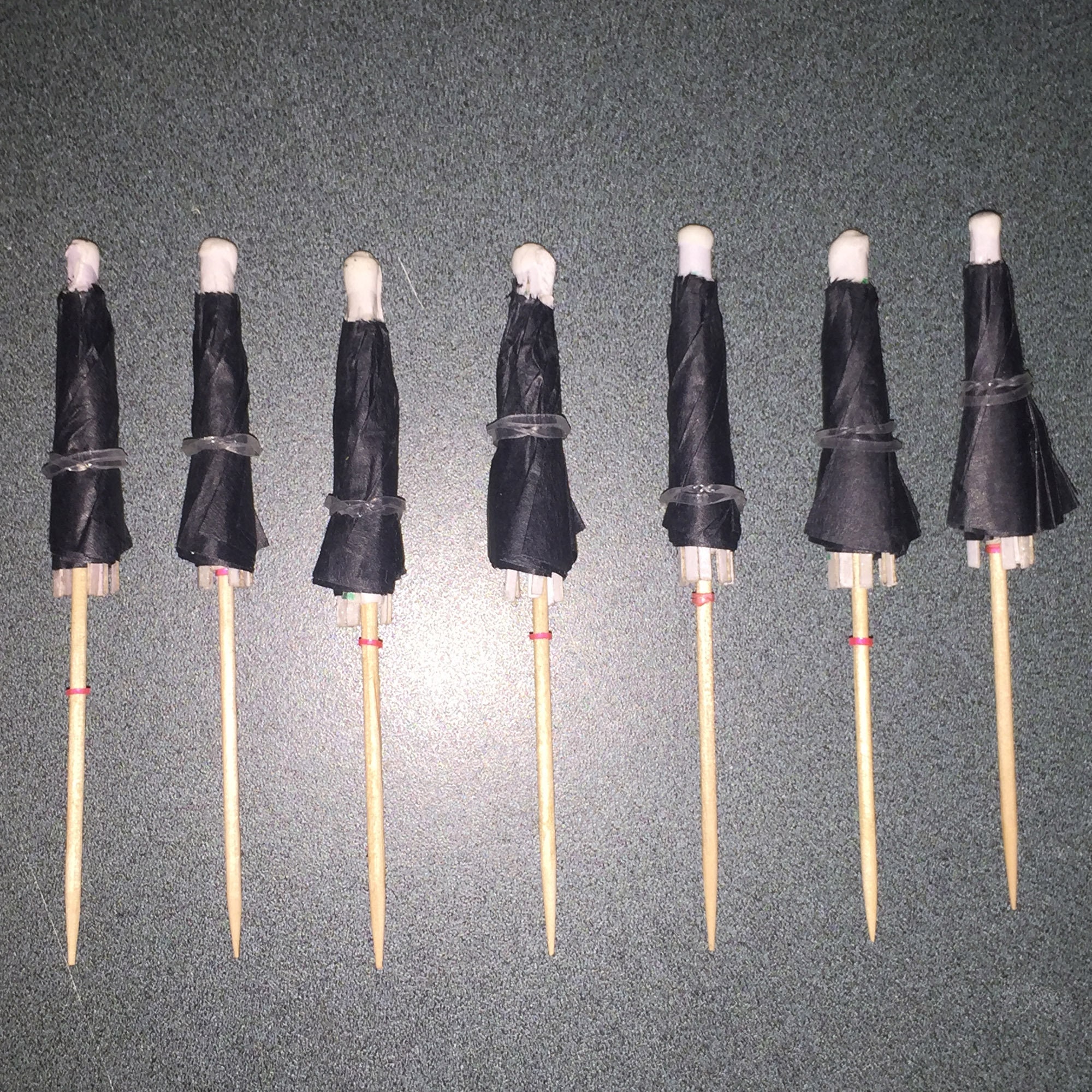 25 X Black Cocktail Umbrellas Drink Umbrella Handmade New Etsy