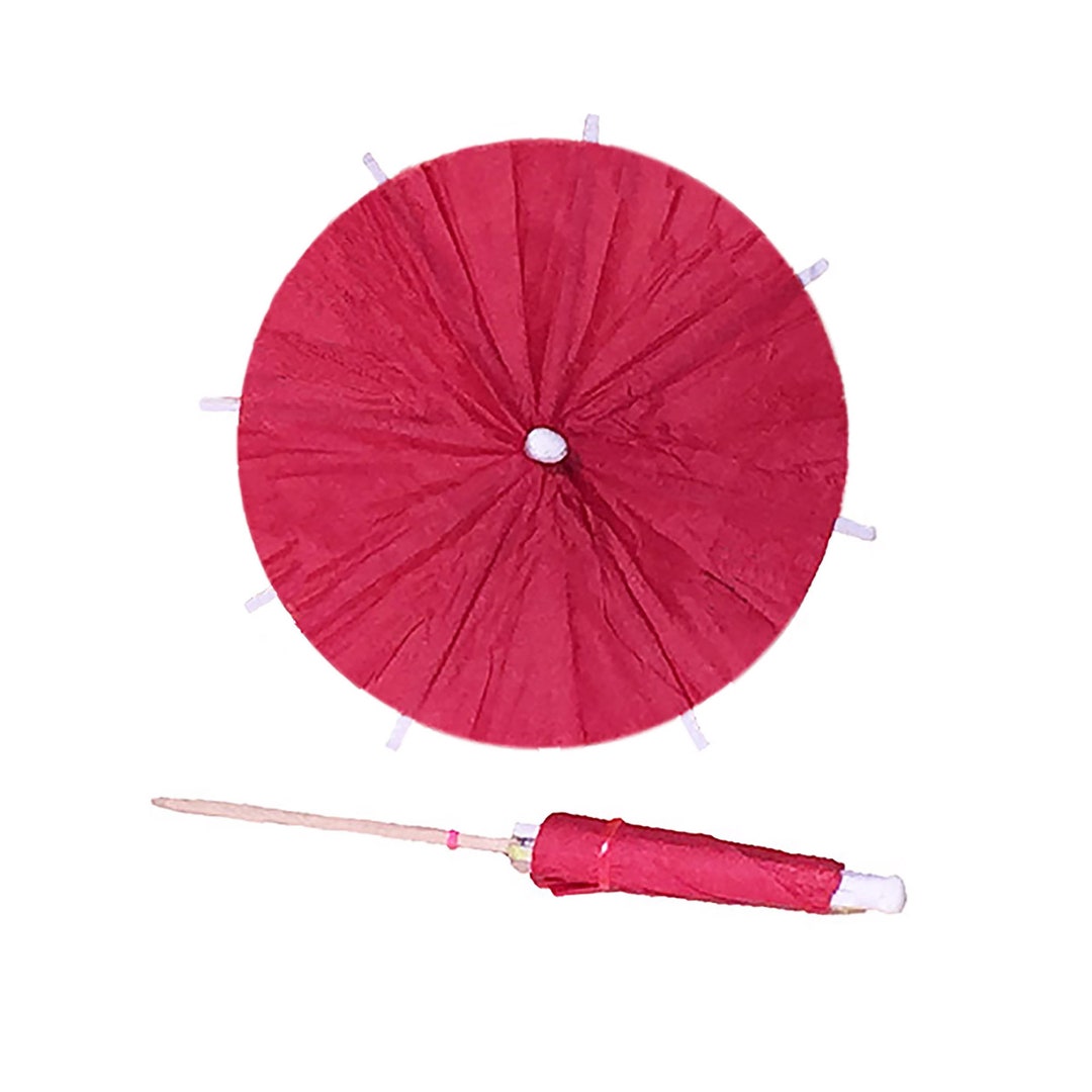 8 X Red Cocktail Umbrellas Drink Umbrella Handmade New Dessert Etsy