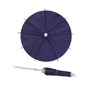 100 x Dark Blue Cocktail Umbrellas - NEW Navy Blue Drink Umbrellas