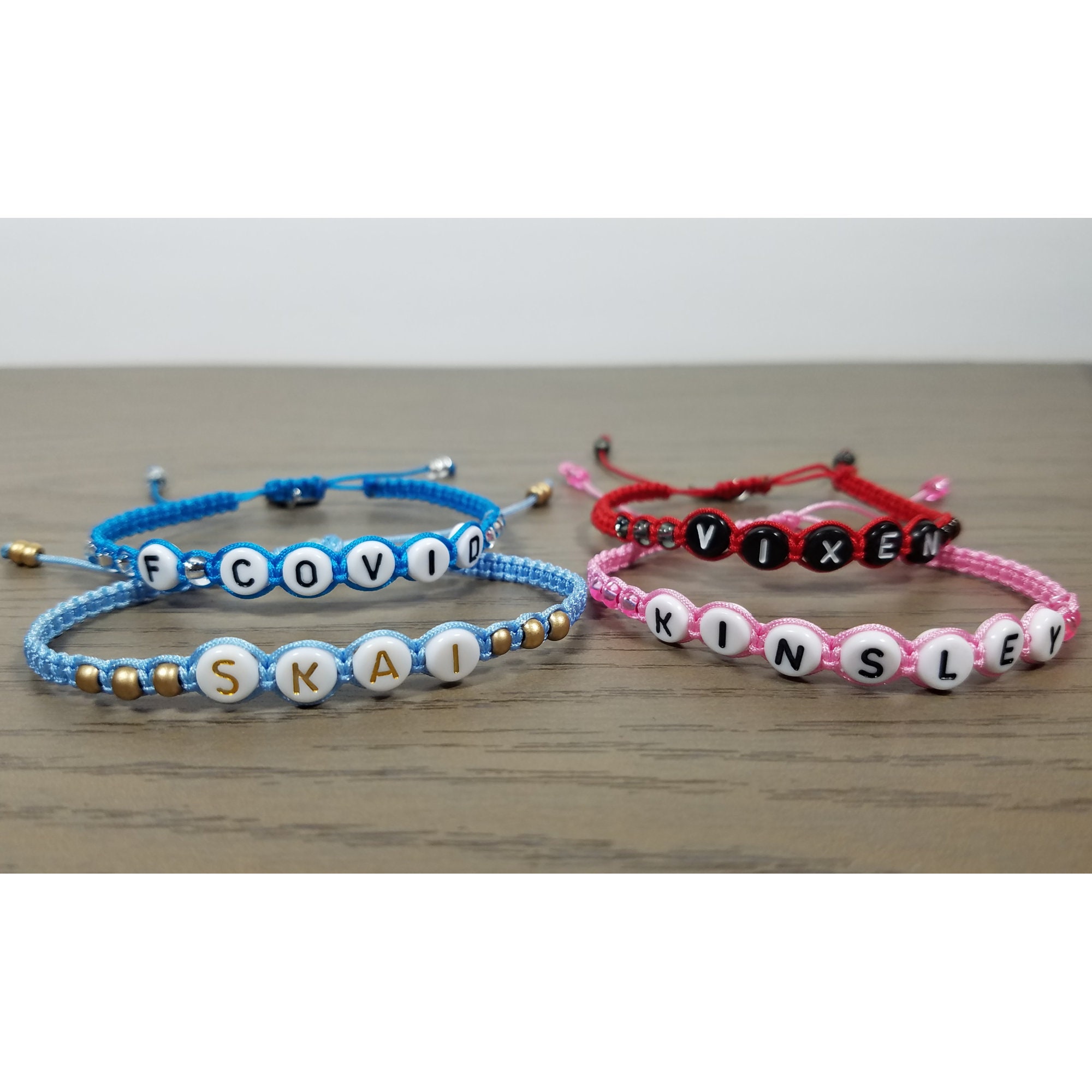 Macrame Name Bracelet Macrame Word Bracelet Personalized Etsy