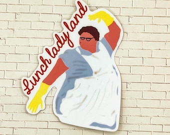 Waterproof Lunch lady land sticker, Classic Saturday Night Live, Chris Farley sticker, 90s snl, sloppy joe lunch lady