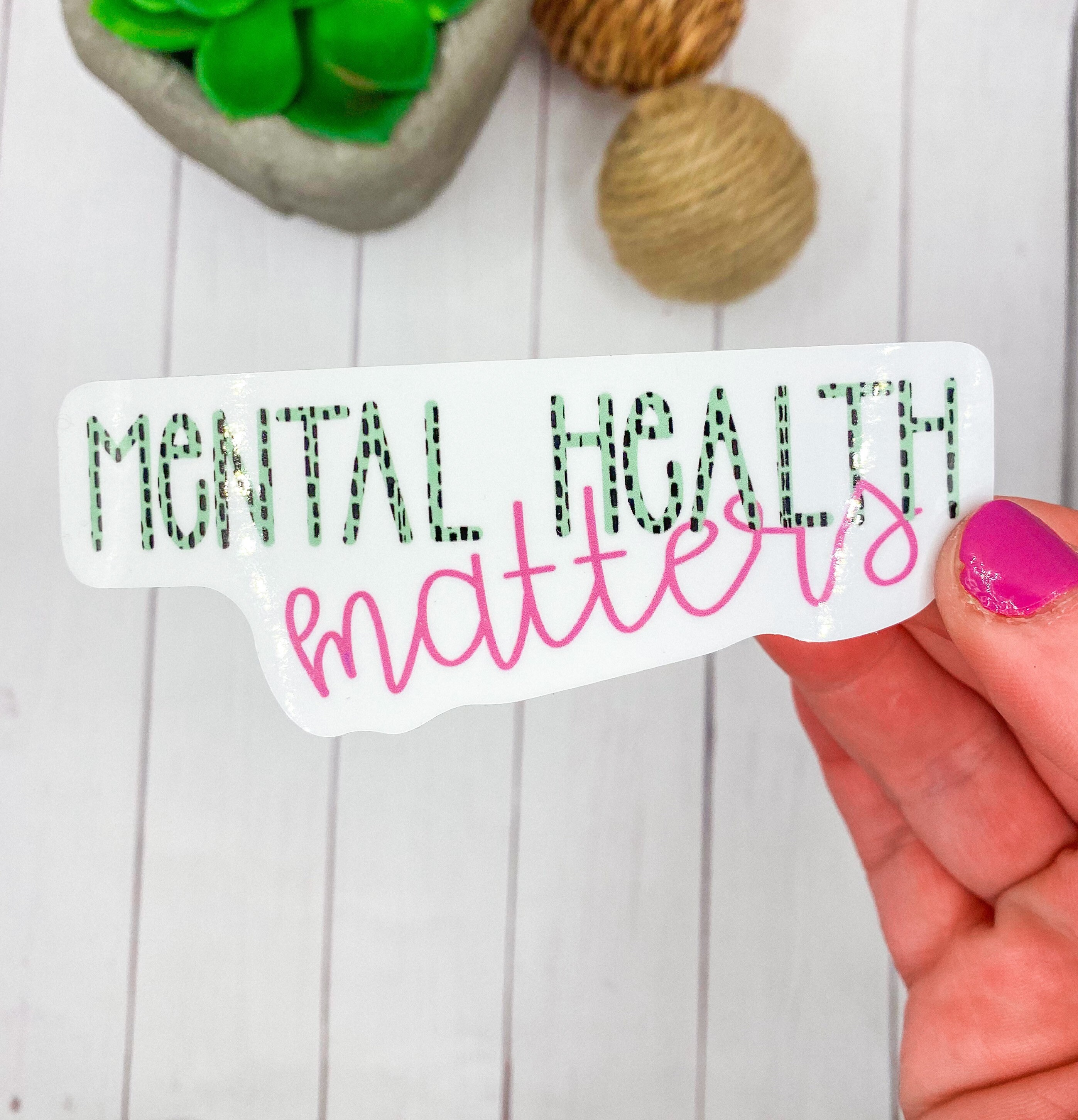 Waterproof Mental Health Matters Sticker School Counselor | Etsy