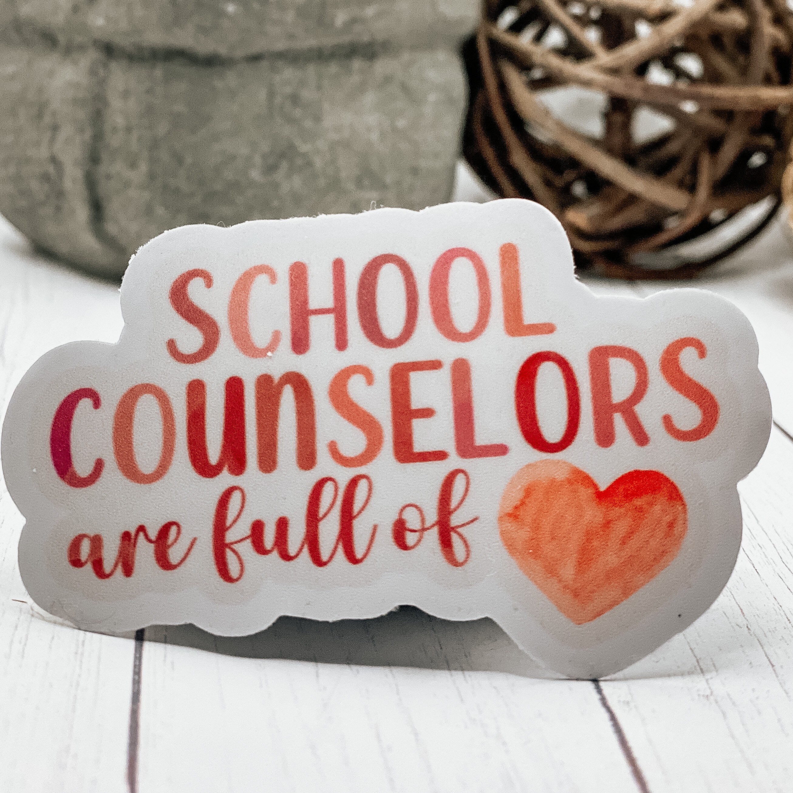 Waterproof School Counselor Sticker, Valentine Gift, Gifts for School ...