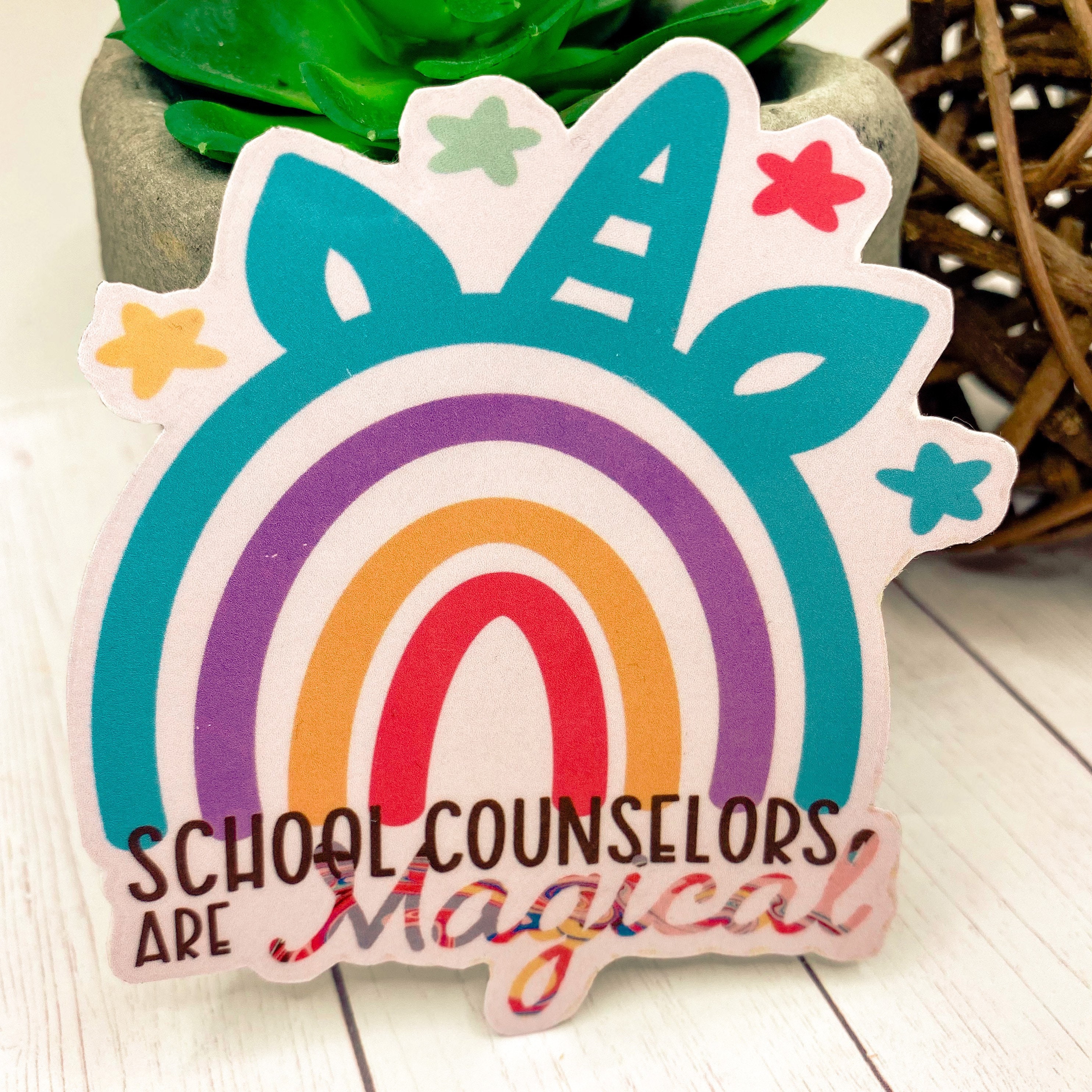 School Counselor Sticker, Waterproof School Counselor Sticker, Unicorn ...