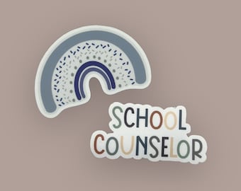 Waterproof School Counselor sticker, school counselor gift, elementary middle high school counselor, boho counselor sticker, mental health