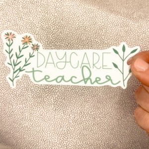 Daycare teacher sticker | floral daycare teacher, daycare appreciation, teacher valentine gift