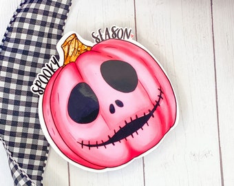 Halloween stickers vinyl, pumpkin stickers, spooky season stickers, halloween stickers for hydroflask, pink pumpkin, pumpkin stickers, gift