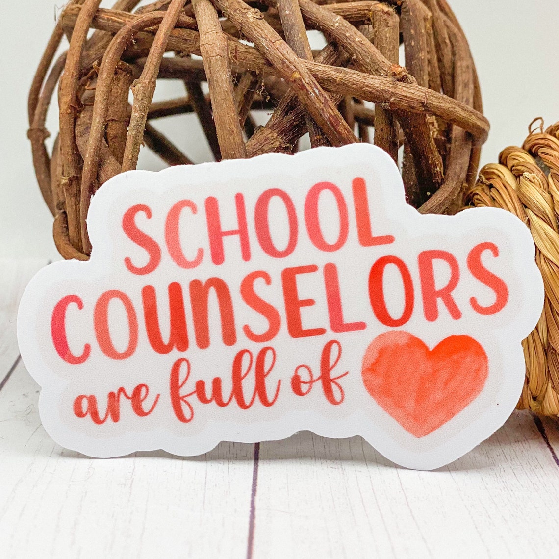 Waterproof School Counselor Sticker, Valentine Gift, Gifts for School ...