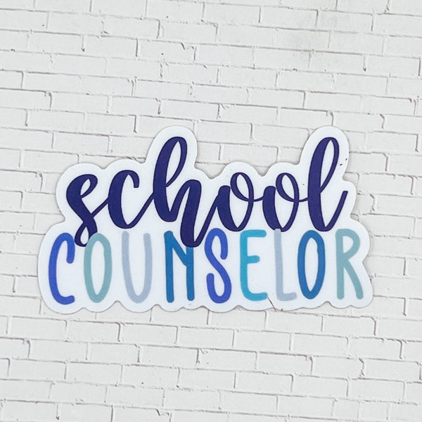 Waterproof School Counselor Sticker, school Counselor, gifts for counselor, elementary school counselor, mental health