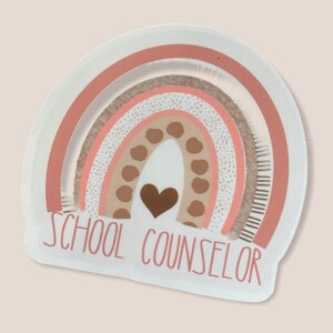 Waterproof School Counselor Sticker, gifts for school counselor, elementary school counselor, mental health sticker
