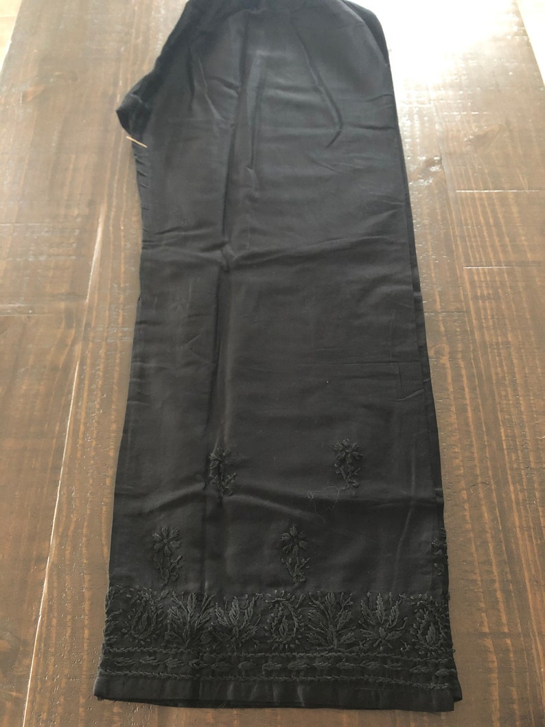 Handcrafted Chikankari Colored Pants Salwar