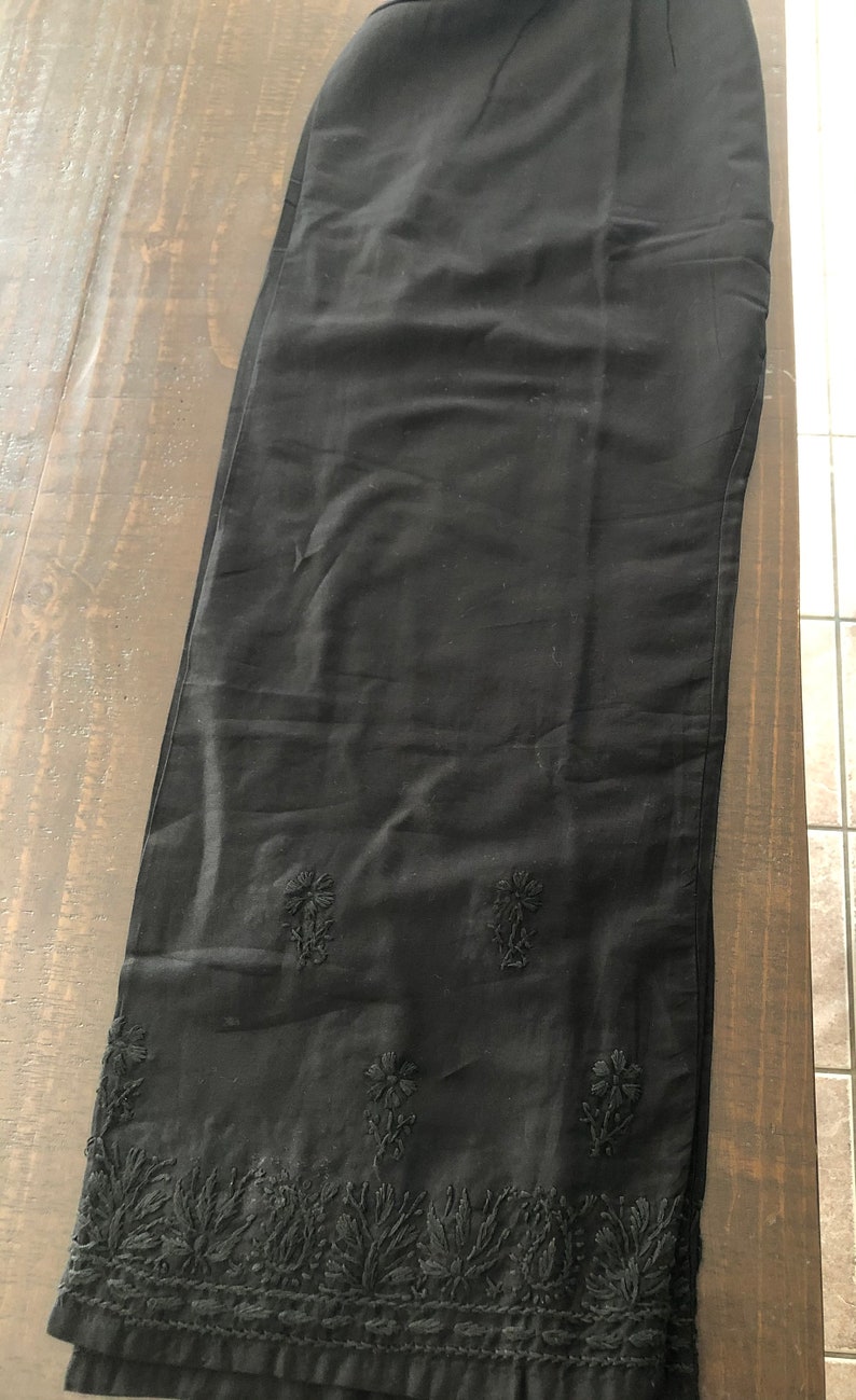 Handcrafted Chikankari Colored Pants Salwar