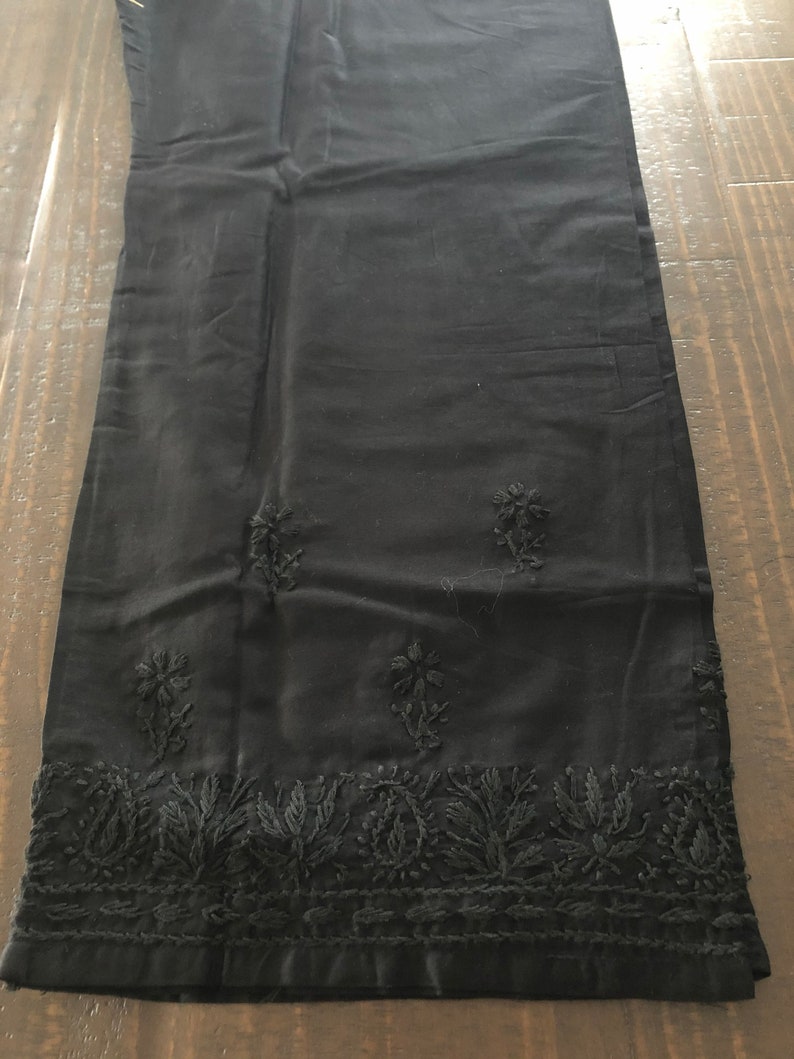 Handcrafted Chikankari Colored Pants Salwar