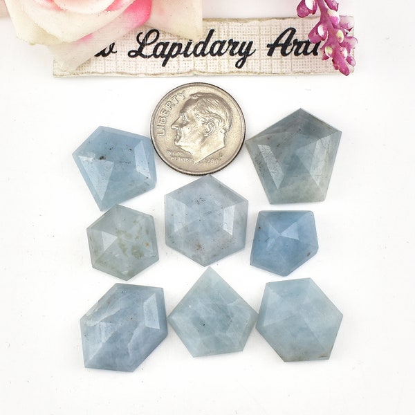 Rosecut Aquamarine Flat Back, Aquamarine Rosecut, Aquamarine Rosecut, Aquamarine Cabochon, Aquamarine Loose Gemstone Aquamarine NLA-4316