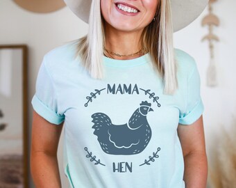 Floral Chicken Shirt, Chicken Shirt, Farm Tees, Chicken Lover Shirt, Mama Hen Shirt, Mother Hen Shirt, funny chicken shirt, farmer gift