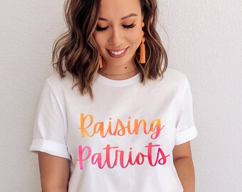 Raising Patriots Shirt, liberty tee, Raising Lions, Lions Not sheep, Patriotic Mom Shirt, 1776 shirt, Conservative Mom, Republican shirt