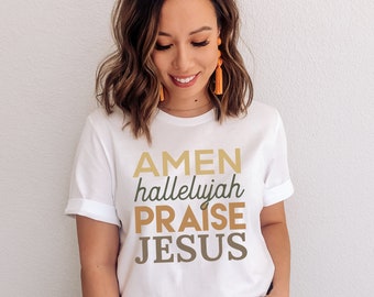 Praise Jesus Tee, Christian T Shirts, Christian Tee Shirts, Christian Shirts, Blessed Shirt, Religious Shirt, Christ Jesus Shirt