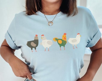 Chicken Shirt, Farm Girl Gift, Farm Tees, Chicken Lover Shirt, Mama Hen Shirt, Mother Hen Shirt, funny chicken shirt, farmer gift