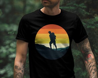 Mountain Shirt, Hiking Shirt for men, graphic tee, camping t shirt, travel shirt, nature tshirt, hiking shirt, gift for him, outdoor shirt