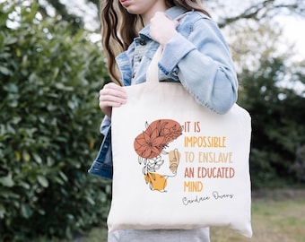 Candace Owens Tote, Grocery Bag, Antifeminist Tote Bag, Gift For Her, Inspirational Bag, Freedom Over Fear, Conservative Gift