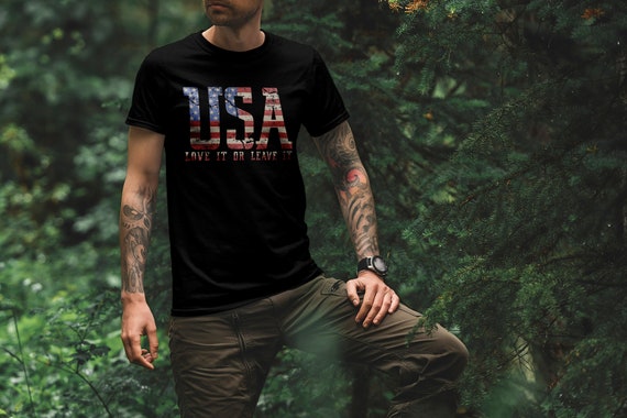 Love It or Leave It, American Flag shirt, Patriotic shirt, Independence Day Shirt, 4th of July, Stars and Stripes, american patriot tee