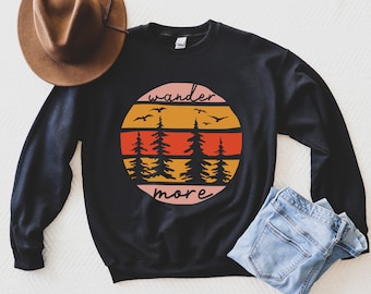 Outdoorsy Sweatshirt, Cute Graphic sweater, Camping tee, Vacation t shirt, Hiking Sweatshirt, Adventurers Sweatshirts, Graphic Sweatshirt