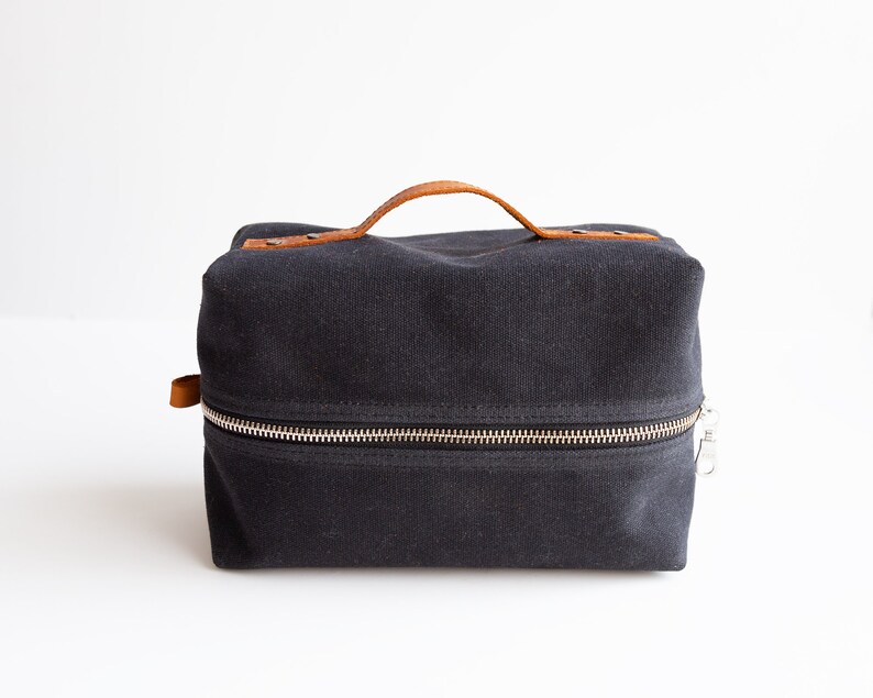 Personalized Canvas Dopp Kit/ Waxed Canvas Dopp Kit Leather Etsy