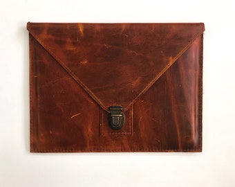 Nouveau housse en cuir personnalisé İpad Pro Air Case, pochette, étui pour tablette de luxe marron 9,7 pochette en cuir véritable, étui à documents de bureau