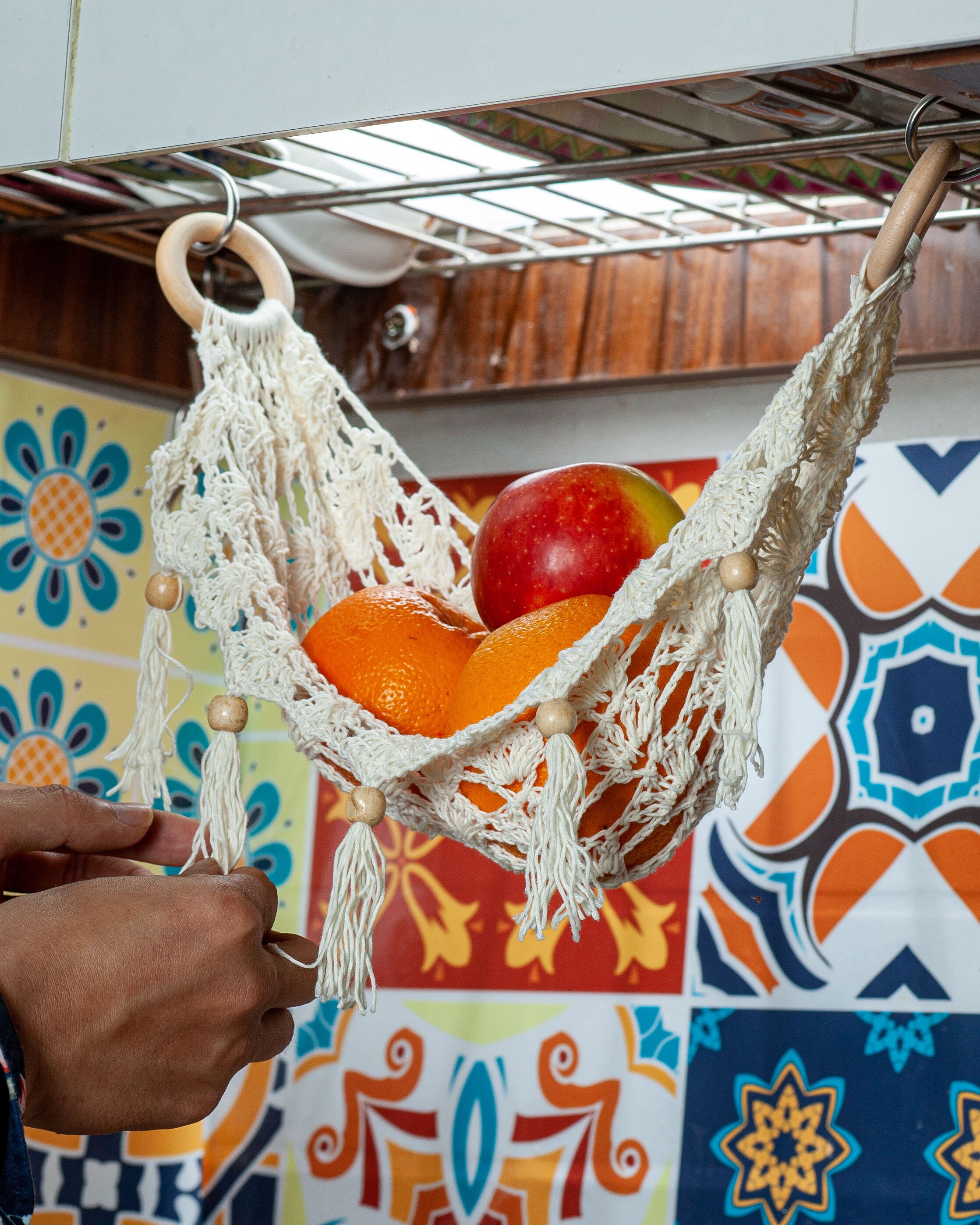 Macrame Fruit Hammock fruit hammock under fruit Etsy